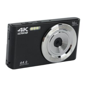 4k hd camera, 16x digital zoom, impactresistant plastic housing, easytouse 2.8 inch screen for recording (black)