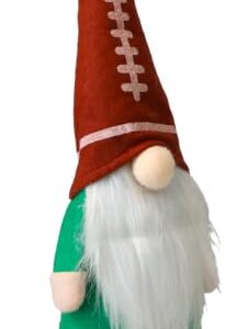 Gnomes Plush - Football Decor (2Pc Set) These Adorable Large Creatures are Perfect for Any Sports Team Fan - 14in Tall Stuffed Swedish Tomte Gnome - American Football Rugby Decoration