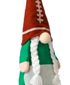 Gnomes Plush - Football Decor (2Pc Set) These Adorable Large Creatures are Perfect for Any Sports Team Fan - 14in Tall Stuffed Swedish Tomte Gnome - American Football Rugby Decoration