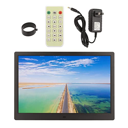 Digital Photo Frame, 100‑240V Digital Photo Album Remote Control for Video (US Plug)