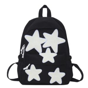 irlocy star backpack y2k backpack preppy backpack aesthetic backpack kawaii cute back to college preppy y2k accessories (black)