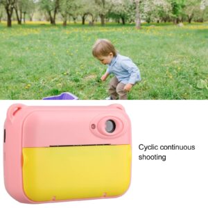 Digital Camera Colorful Kids Selfie Camera Outdoor Viewing for Girls (Pink)