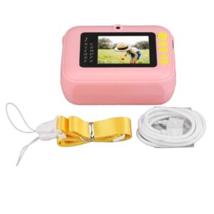 Digital Camera Colorful Kids Selfie Camera Outdoor Viewing for Girls (Pink)