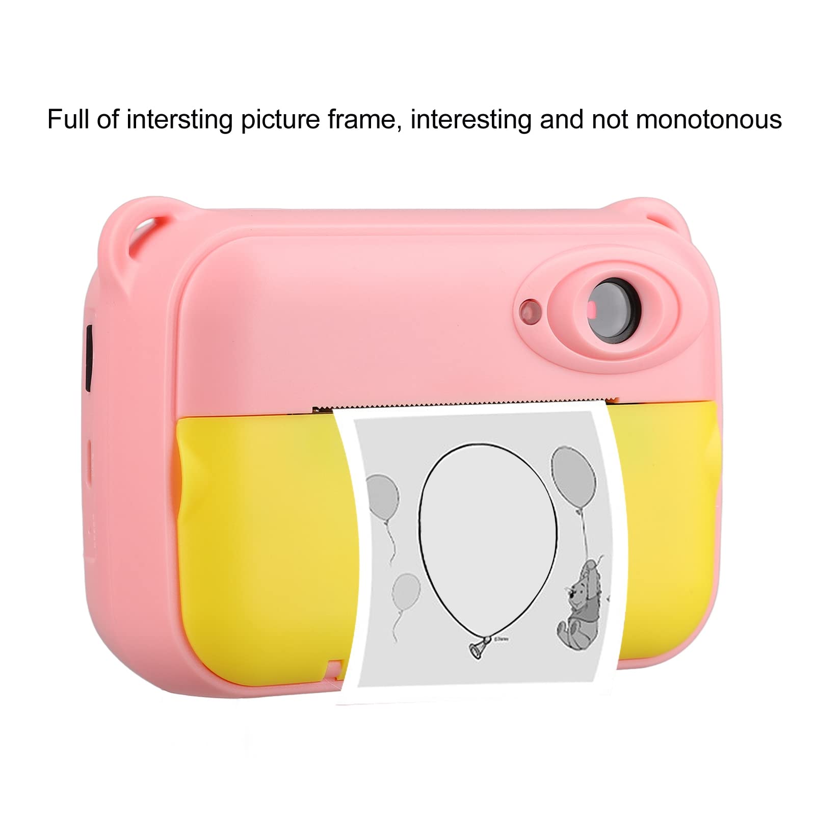 Digital Camera Colorful Kids Selfie Camera Outdoor Viewing for Girls (Pink)