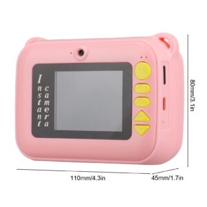 Digital Camera Colorful Kids Selfie Camera Outdoor Viewing for Girls (Pink)