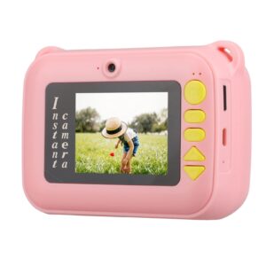 Digital Camera Colorful Kids Selfie Camera Outdoor Viewing for Girls (Pink)