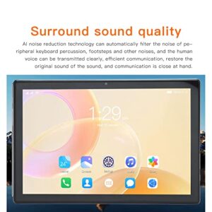 Airshi Office Tablet, 10 Inch Tablet Dual Camera Octa Core CPU Blue IPS Screen for School (US Plug)