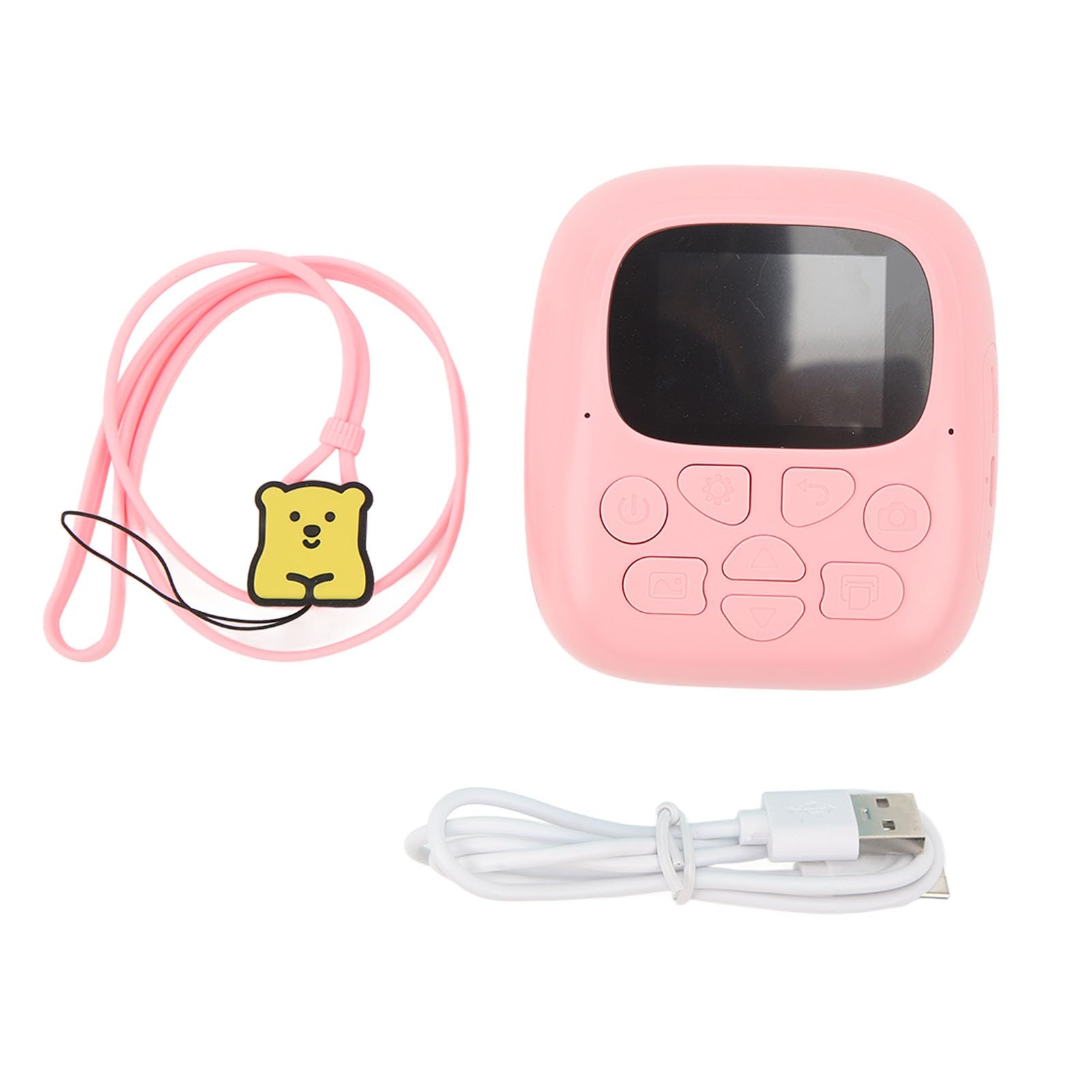 Kids Digital Printing Camera, 24MP 720P HD Recording Kids Digital Printing Camera for Travel (Pink)