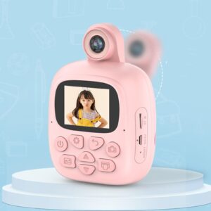 Kids Digital Printing Camera, 24MP 720P HD Recording Kids Digital Printing Camera for Travel (Pink)