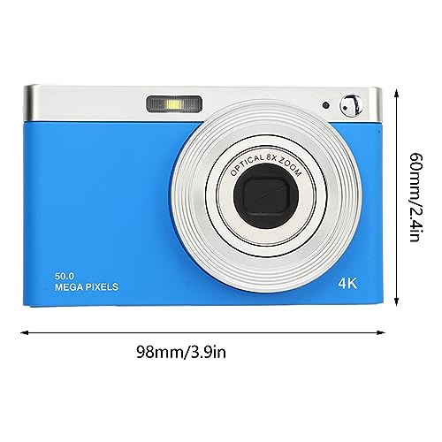 4K Digital Camera, Full HD 50MP 16X Digital Zoom Compact Point and Shoot Camera, Lightweight Small Vlogging Video Camera with Built in Flash & Filters, for Beginners Kids Teens
