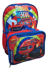 ruz blaze the monster machine full size 16 inch backpack with detachable lunch box