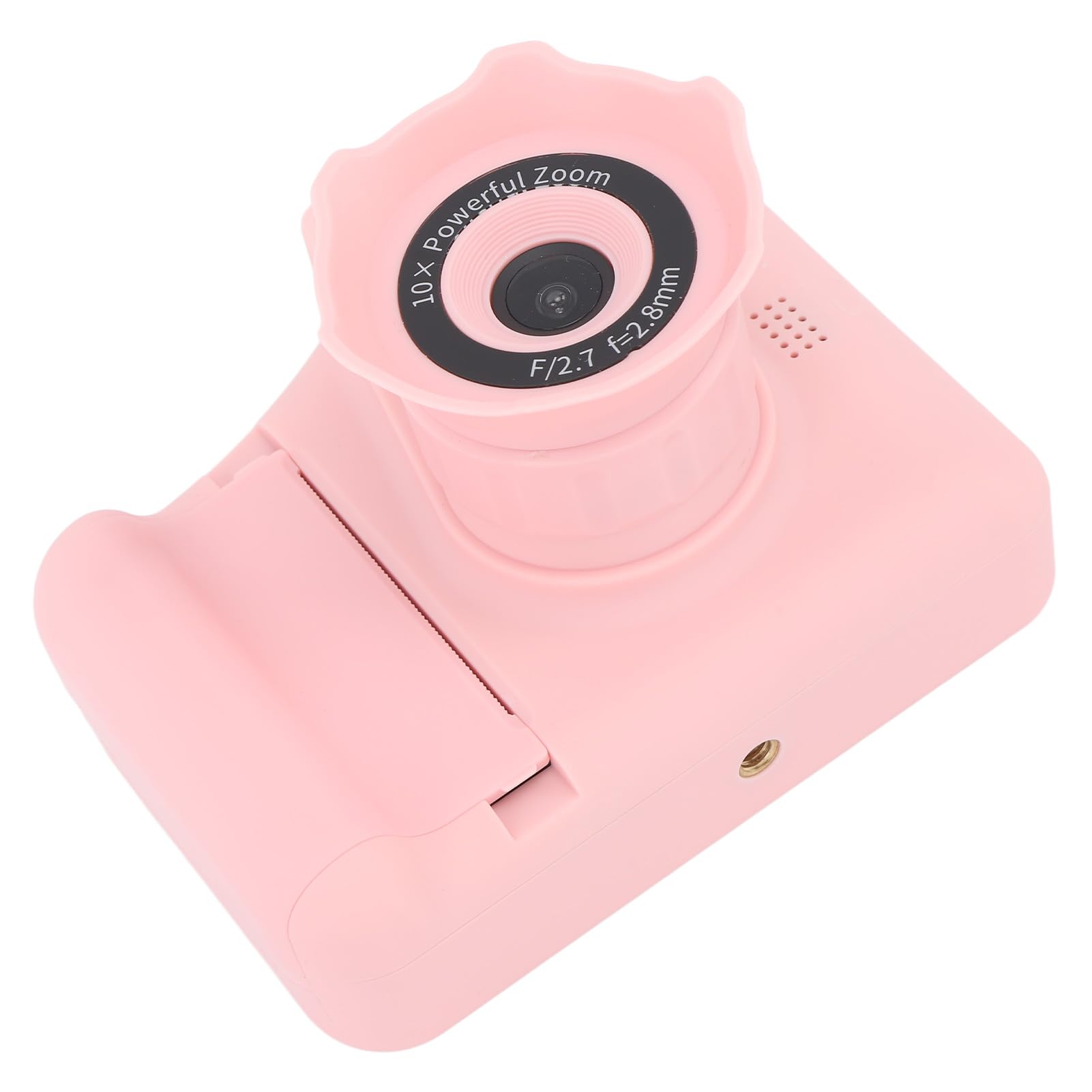 Mini SLR Children Digital HD Camera, 1000mAh Lithium Battery Kids Digital Photo Camera IPS Screen 12 Languages High Definition for Children (Pink)