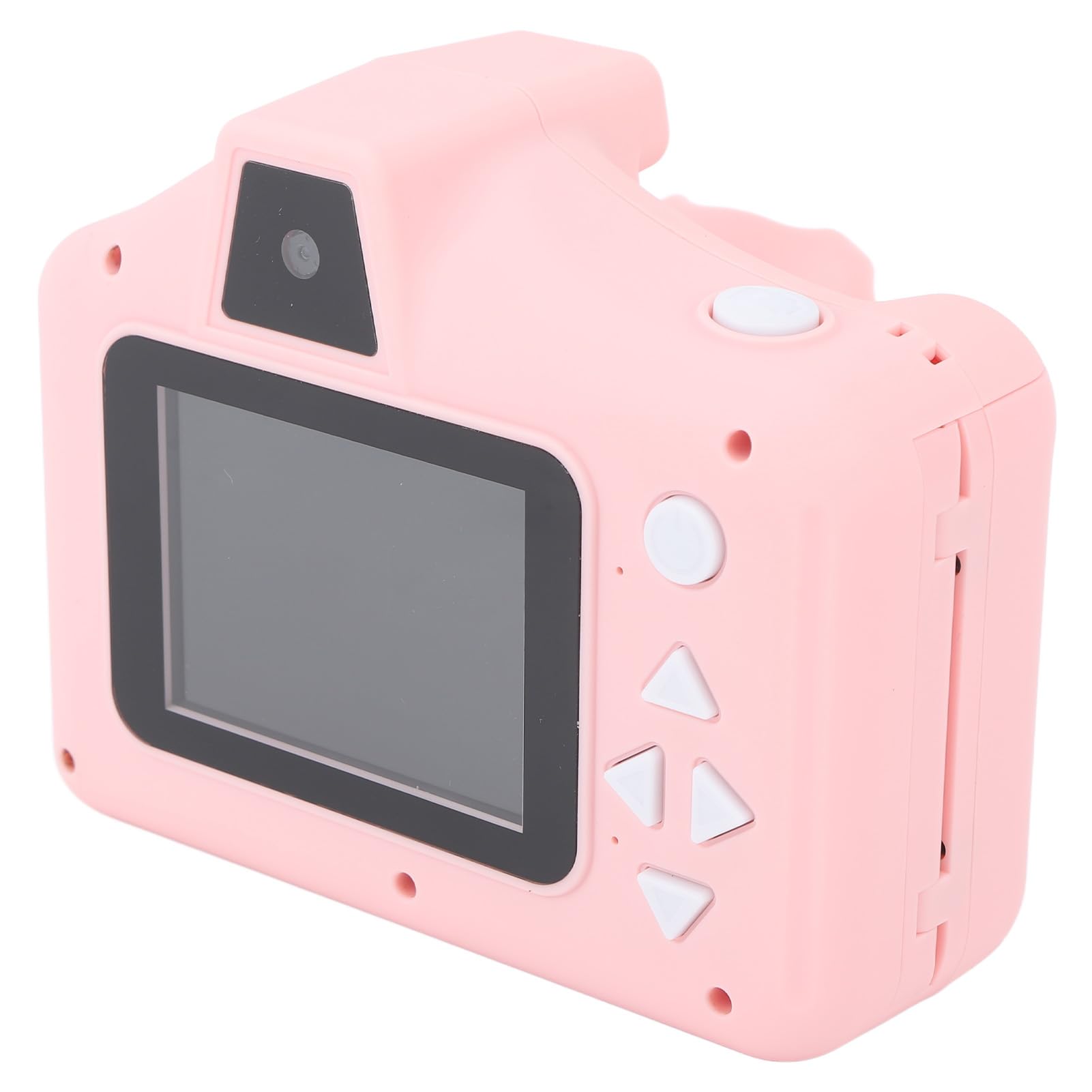 Mini SLR Children Digital HD Camera, 1000mAh Lithium Battery Kids Digital Photo Camera IPS Screen 12 Languages High Definition for Children (Pink)