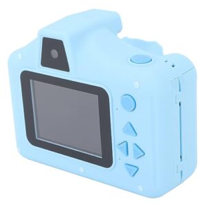 Mini SLR Children Digital HD Camera, 1000mAh Lithium Battery Kids Digital Photo Camera IPS Screen 12 Languages High Definition for Children (Blue)