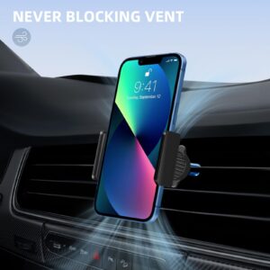 Gnmano Car Phone Holder, Car Vent Phone Mount [Upgraded Hook] Hands-Free, Phone Holder Car [Thick Case & Heavy Phone Friendly] Phone Mount for Car, Fit for iPhone Android Samsung