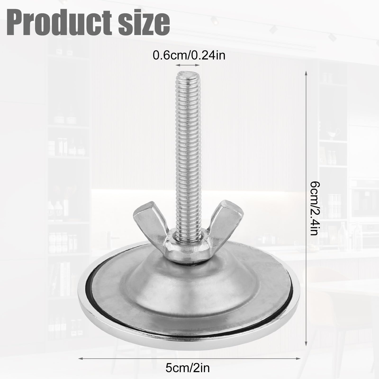 Sink Hole Covers, 2 Inch Stainless Steel Kitchen Sink Tap Hole Cover Good Sealing Sink Tap Hole Plug Faucet Hole Cover for Leakage Prevention (Silver)