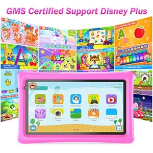 Kids Tablets, 7 inch Tablet for Kids Toddlers, Android Kids Tablet Children Tablet 2GB+32GB with Parental Control, Bluetooth, WiFi, Dual Camera, Google Play Store Pre Installed (Pink)