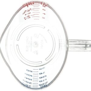 Carlisle FoodService Products 4314107 Commercial Plastic Measuring Cup, 1 Cup, Clear (Pack of 3)