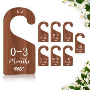 wooden baby closet dividers for baby clothes organizer,colorful baby closet organizer for nursery decor,baby clothes dividers for closet size hangers, gifts for new mom dad parents