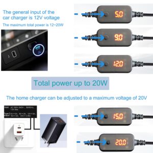 SUTNSCW USB C Male to 12V Adapter, USB to Car Cigarette Lighter Socket Converter Cable (2-Pack)