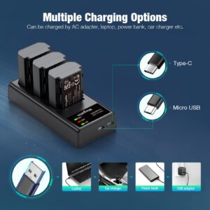 Magolin NP-FZ100 Camera Replacement Battery 2500mAh*3 Compatible with Sony A7R V, A7 IV, A7S III A7R IV, A7R III, A7 III, A7C, A6600, A6700, FX3, ZV-E1, A1, A9-4265