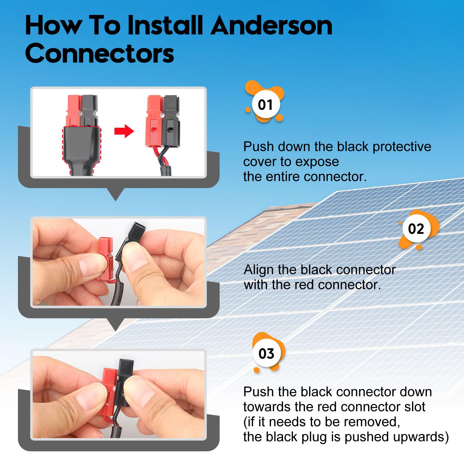 PAEKQ Anderson to DC 8mm Female Adapter Cable 1 to 2 High Power Port to 8mm Splitter Solar Connector 8mm Adapter to Anderson Y Parallel Cable Compatible with Goal Zero Jackery Anderson Powerpole