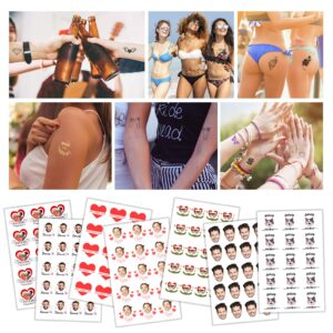 Custom Temporary Tattoo for Adults Women Men with Photo Personalized Fake Face Tattoos Name Text Logo Customized Tattoo Gift Birthday Wedding Xmas Bachelorette Party Graduation Decor