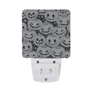 JSTEL Halloween Pumpkin Night Lights Plug into Wall Decorative Dusk to Dawn,Halloween Night Light Plug in,LED Nightlights for Bedroom Bathroom Kitchen Hallway Stairs,1