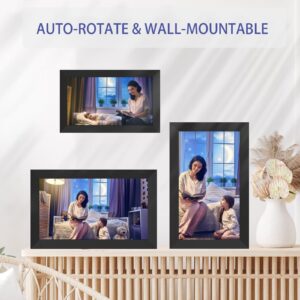 LOVCUBE 10.1inch WiFi Digital Picture Frame, Digital Photo Frame with IPS HD Touch Screen, Built-in 32GB Large Storage, Auto-Rotate, Share Photos and Videos Instantly via App from Anywhere (Black)