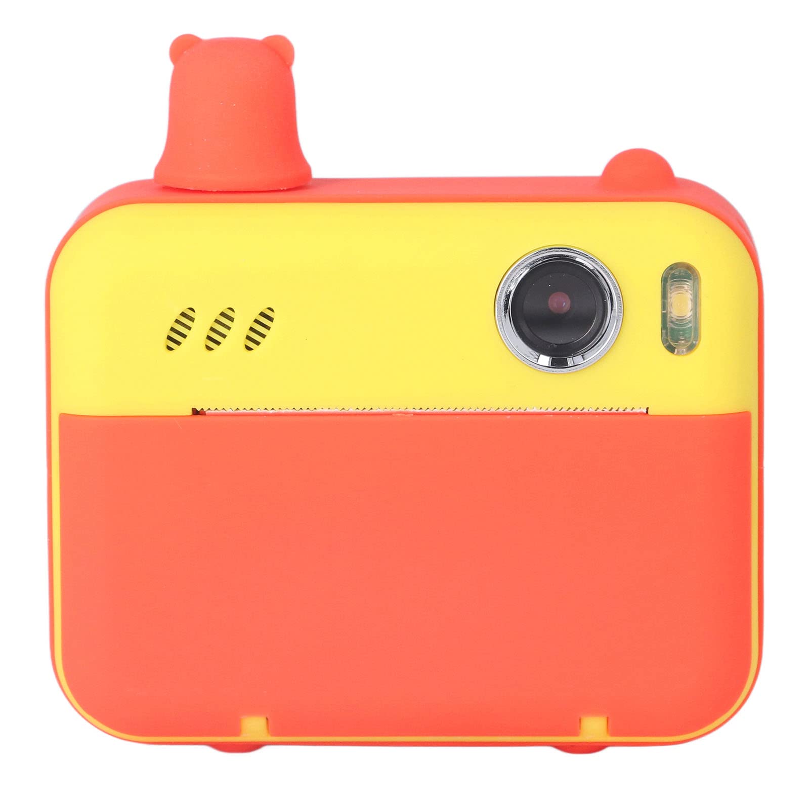 Camera for Kids, Child Selfie Camera Toy with 2.4in LCD Screen, Dual Lens HD 1080P Thermal Printing Camera with Lanyard Boys Girls (Yellow)