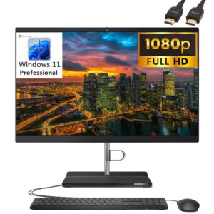 lenovo v50a 24 aio 23.8" fhd business all-in-one desktop computer, intel core i3-10100t (beat i5-8300h), 32gb ddr4 ram, 2tb pcie ssd, dvdrw, wifi, bluetooth 5.0, keyboard and mouse, windows 11 pro