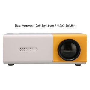 Portable HD 1080P Mini Projector for Movies and Gaming, Compact and Lightweight, USB and Connectivity, Ideal for Travel, Camping, and Home Entertainment (US Plug)