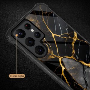 TnXee Case Compatible with Samsung Galaxy S23 Ultra,Black Gold Marble Galaxy S23 Ultra Cases for Boys,Shockproof Non-Slip Soft TPU Case Compatible with Samsung Galaxy S23 Ultra 6.8-inch