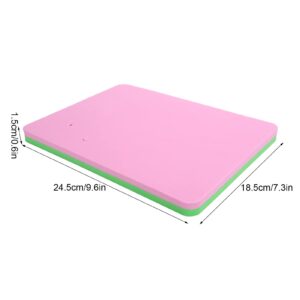 Fondant Foam Pad Rectangular sugar flower foam pad Fondant Cake Sponge Pad Mat with 5 Holes for Cake Decoration DIY Paste Clay Modelling Tools Drying Tray Pink Green