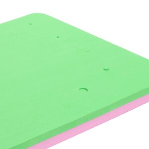 Fondant Foam Pad Rectangular sugar flower foam pad Fondant Cake Sponge Pad Mat with 5 Holes for Cake Decoration DIY Paste Clay Modelling Tools Drying Tray Pink Green