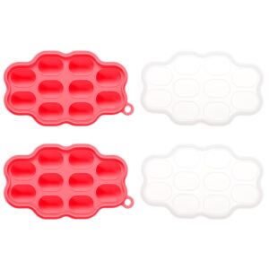 breastmilk popsicle molds by lovenoobs™, (2 pack) breast milk freezer tray, baby popsicle molds teething, baby ice pop molds, silicone baby food freezer tray, bpa-free, baby fruit food feeder tray