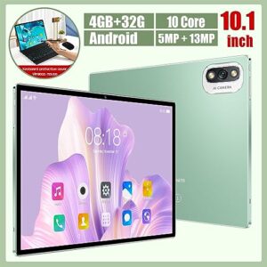 High Configuration 10.1inch Tablet, 4+32G Ultra-Thin HD Display (2.4G/5G WiFi, 256G), Android Tablet, Learning Game Video Office Tablet, Dual SIM Communication,Gift for Family