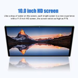 High Configuration 10.1inch Tablet, 4+32G Ultra-Thin HD Display (2.4G/5G WiFi, 256G), Android Tablet, Learning Game Video Office Tablet, Dual SIM Communication,Gift for Family