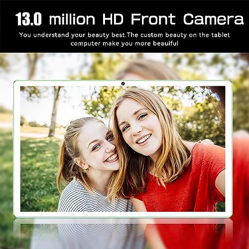 High Configuration 10.1inch Tablet, 4+32G Ultra-Thin HD Display (2.4G/5G WiFi, 256G), Android Tablet, Learning Game Video Office Tablet, Dual SIM Communication,Gift for Friends