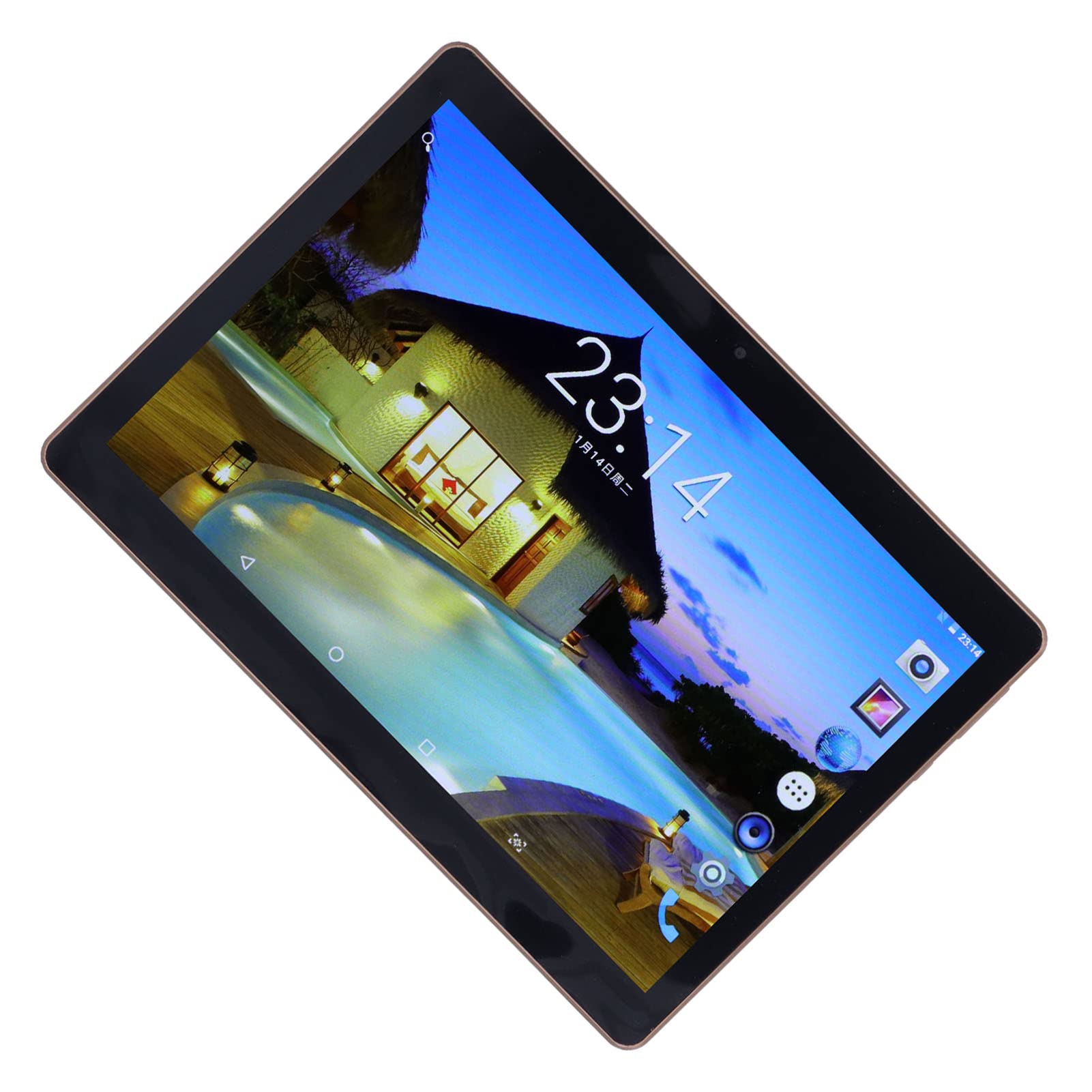 10.1 Inch Tablet, HD IPS Screen Flash CNC High Gloss Edge Body Octa Core Tablet with Grip for Daily (US Plug)