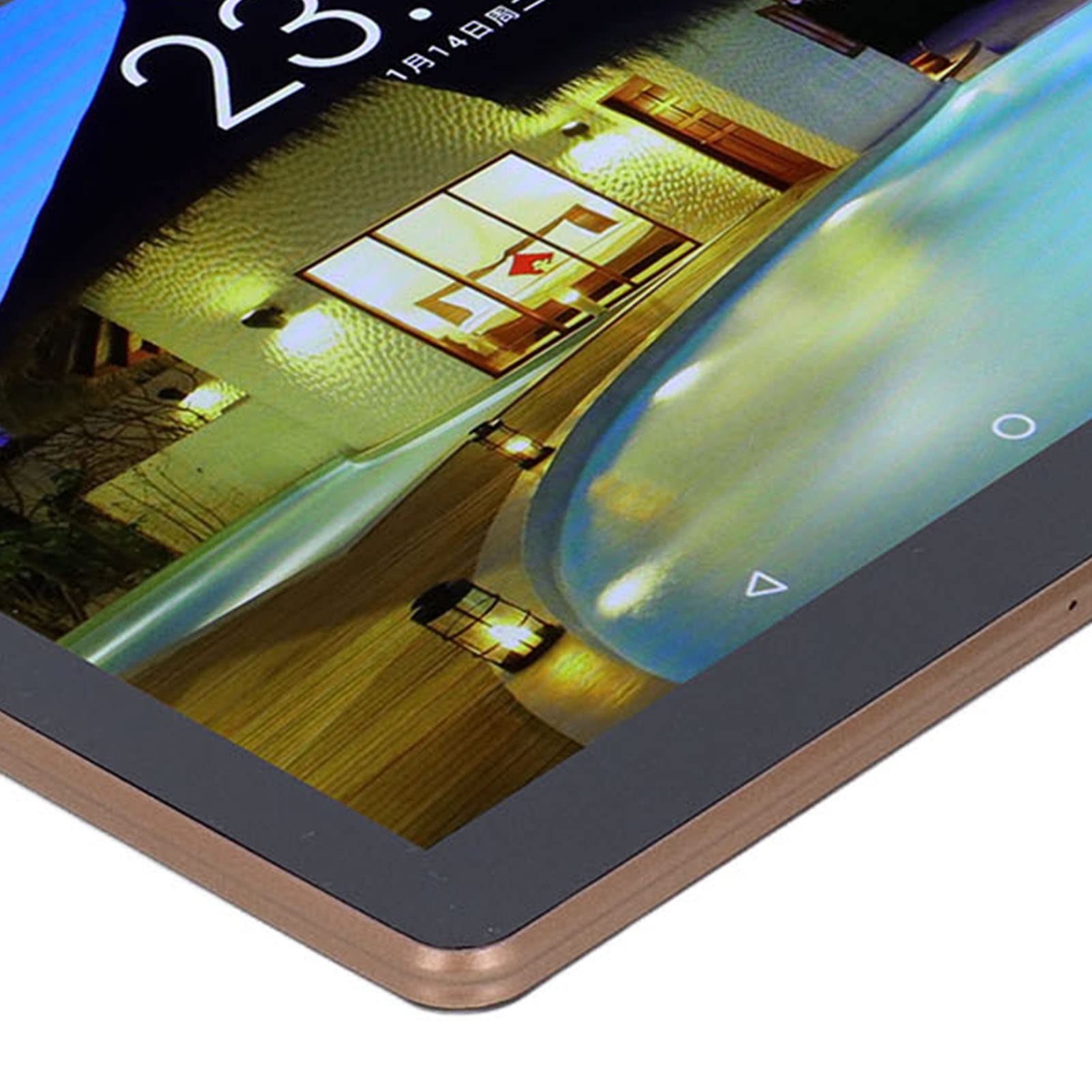 10.1 Inch Tablet, HD IPS Screen Flash CNC High Gloss Edge Body Octa Core Tablet with Grip for Daily (US Plug)