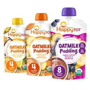 happy tot oatmilk pudding variety pack 4oz (pack of 16)