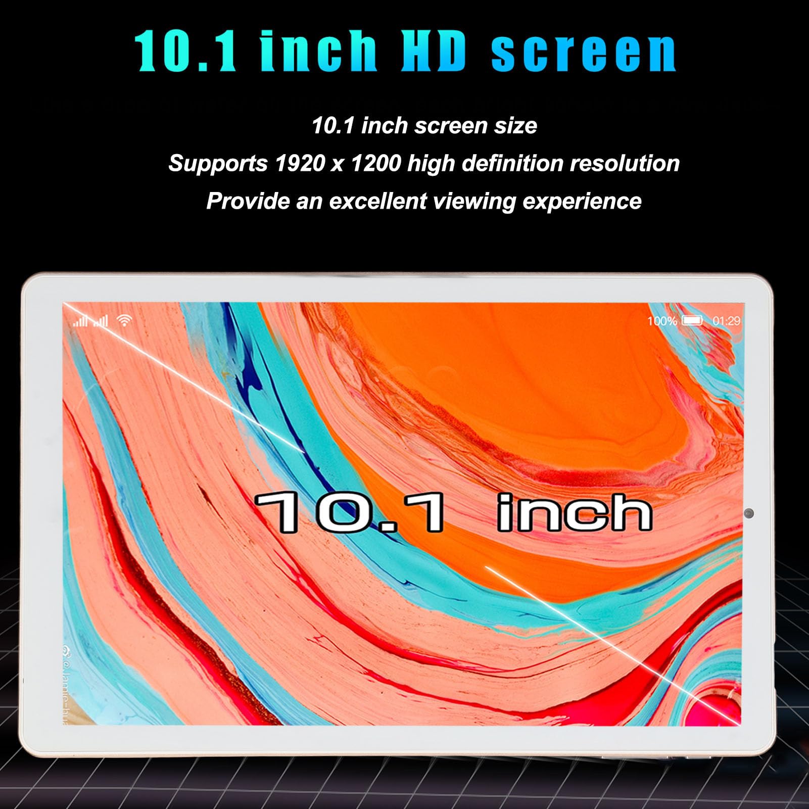 FOLOSAFENAR Smart Tablet, Tablet 2 in 1 10.1 Inch 8 Core Dual Box Speakers for Reading for Working (US Plug)