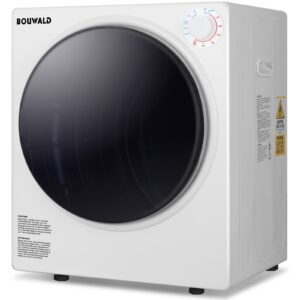 bouwald 2.0 cu.ft electric compact portable clothes laundry dryer with stainless steel tub apartment dryer 110v 800w
