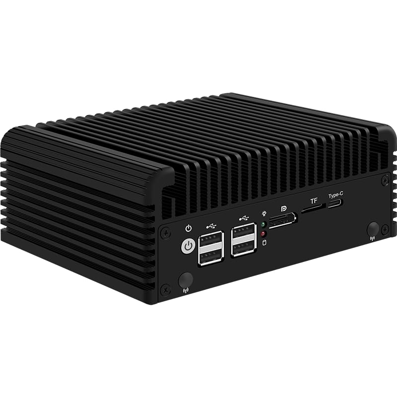 CWWK AlderLake-N100 5-Port Firewall Appliance with i226-V, DDR5 Slot, 2.5G RJ45 Network Port, 4K Display Outputs, M.2 NVMe Slots, SATA3.0, USB2.0, TPM Compatibility, Mini PC (N100-5L-16G/256G)