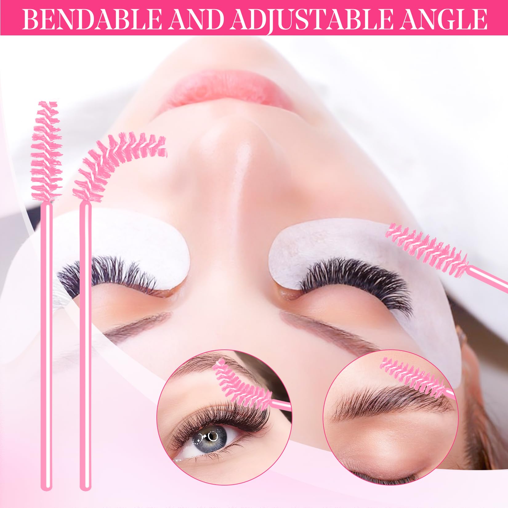 Setgnur Lash Shampoo for Lash Extensions 60ml Eyelash Extension Cleanser Lash Shampoo Cleaning Kit with Shampoo Brush & Mascara Brush-No Irritating Foaming Eyelash Makeup Remover for Home Salon Use