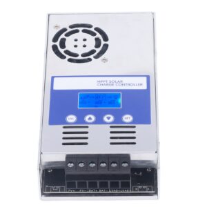 solar panel regulator, maximum 180vdc input high performance solar controller mppt full system protection with lcd display for commercial vehicles (60a)