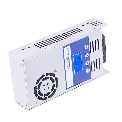 Solar Panel Regulator, Maximum 180VDC Input High Performance Solar Controller MPPT Full System Protection with LCD Display for Commercial Vehicles (60A)