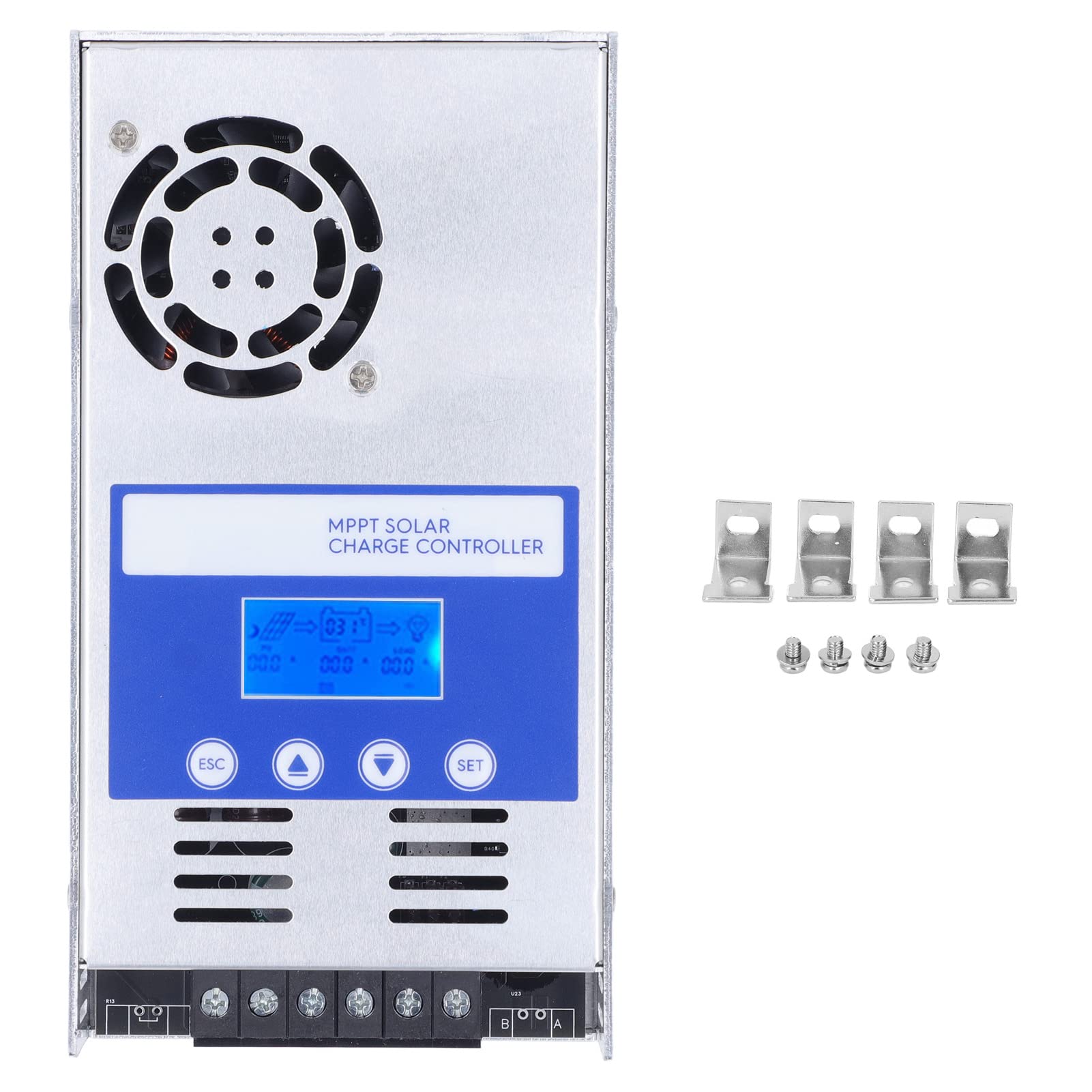 Solar Panel Regulator, Maximum 180VDC Input High Performance Solar Controller MPPT Full System Protection with LCD Display for Commercial Vehicles (60A)