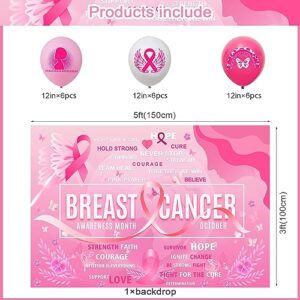 Breast Cancer Awareness Party Banner, Backdrop 7x5 Breast Cancer Awareness Background Breast Cancer Awareness Themed Backdrops for Breast Cancer Awareness Party Supplies Background Birthday